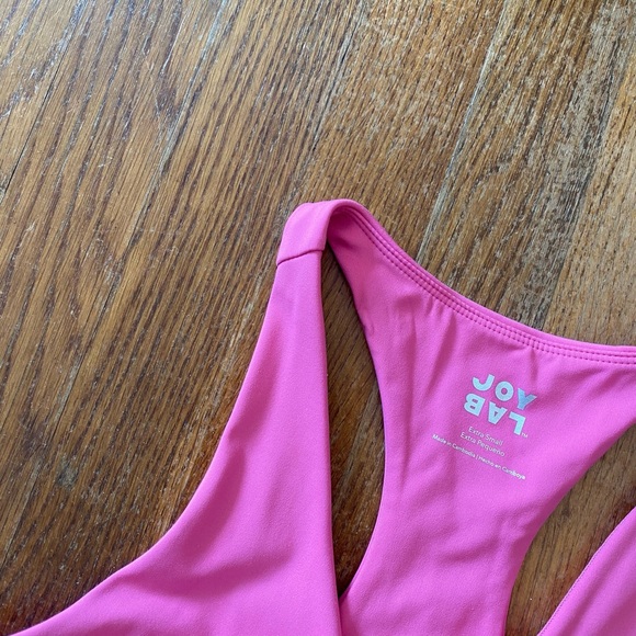 JoyLab Pink Ruched Racerback Sports Bra - Picture 3 of 4